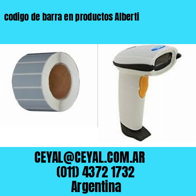 codigo de barra en productos Alberti