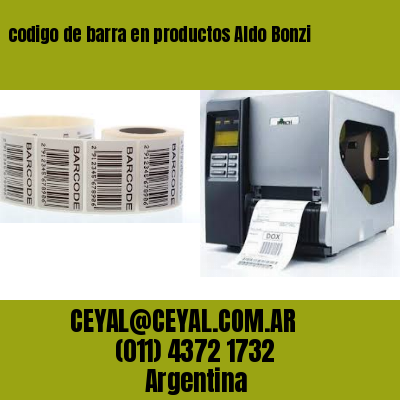 codigo de barra en productos Aldo Bonzi