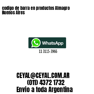 codigo de barra en productos Almagro  Buenos Aires