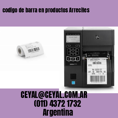 codigo de barra en productos Arrecifes