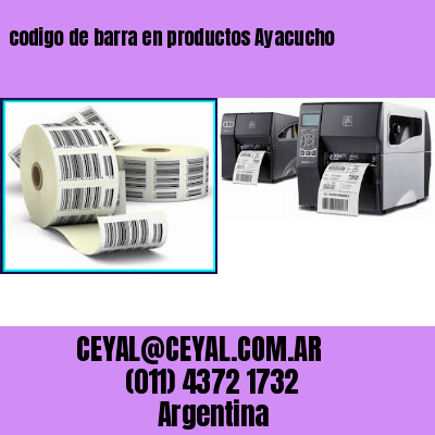 codigo de barra en productos Ayacucho