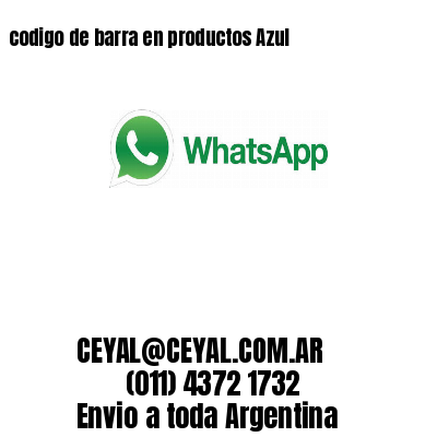 codigo de barra en productos Azul
