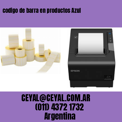 codigo de barra en productos Azul