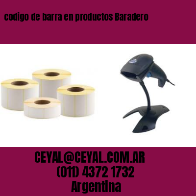 codigo de barra en productos Baradero