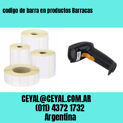 codigo de barra en productos Barracas