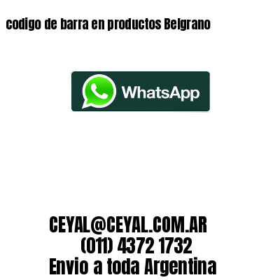 codigo de barra en productos Belgrano