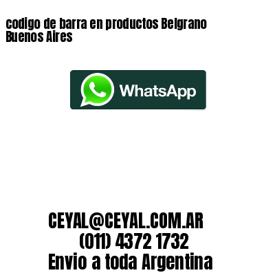 codigo de barra en productos Belgrano  Buenos Aires