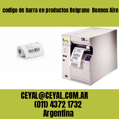 codigo de barra en productos Belgrano  Buenos Aires