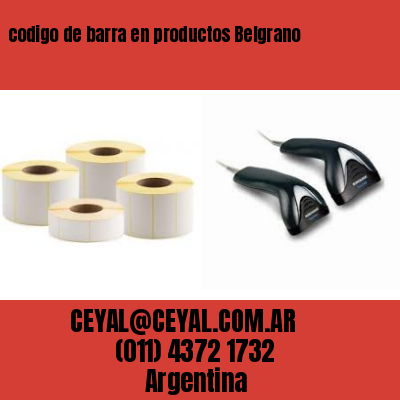 codigo de barra en productos Belgrano