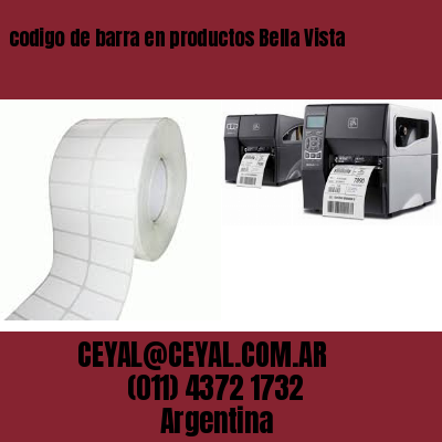 codigo de barra en productos Bella Vista