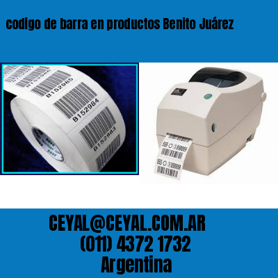 codigo de barra en productos Benito Juárez