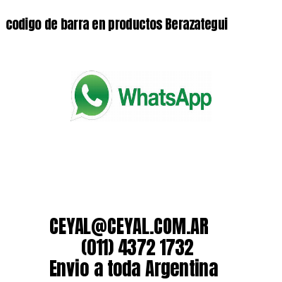 codigo de barra en productos Berazategui