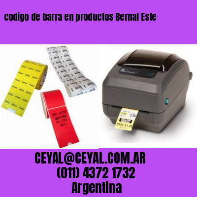 codigo de barra en productos Bernal Este