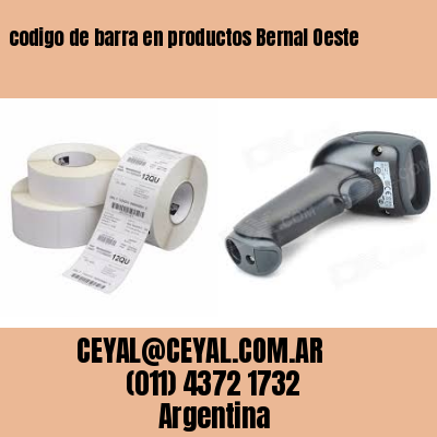 codigo de barra en productos Bernal Oeste