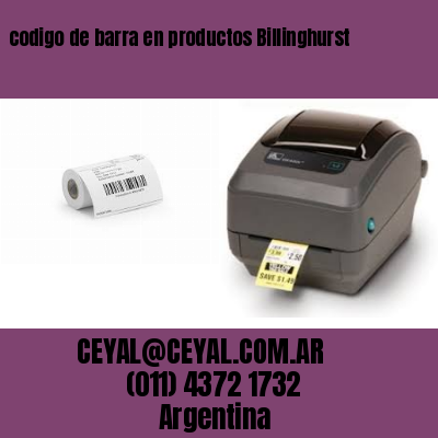 codigo de barra en productos Billinghurst