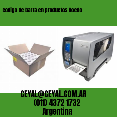codigo de barra en productos Boedo
