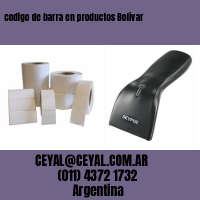 codigo de barra en productos Bolívar