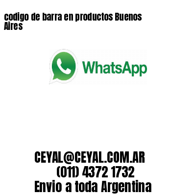 codigo de barra en productos Buenos Aires