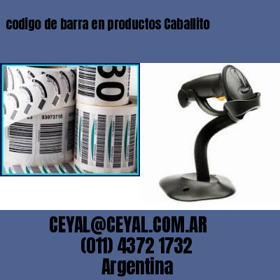 codigo de barra en productos Caballito