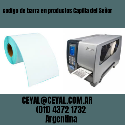 codigo de barra en productos Capilla del Señor