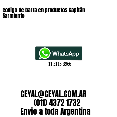 codigo de barra en productos Capitán Sarmiento