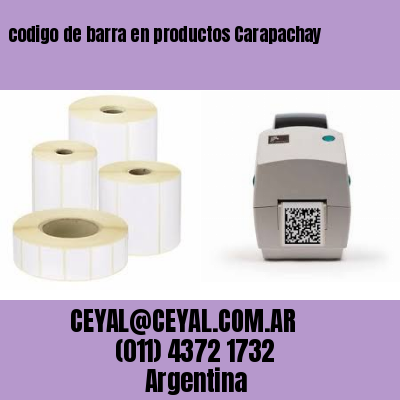 codigo de barra en productos Carapachay