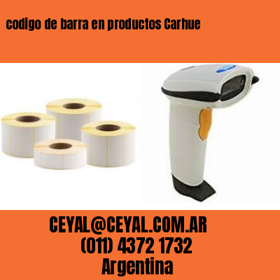 codigo de barra en productos Carhue