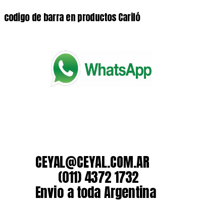 codigo de barra en productos Cariló