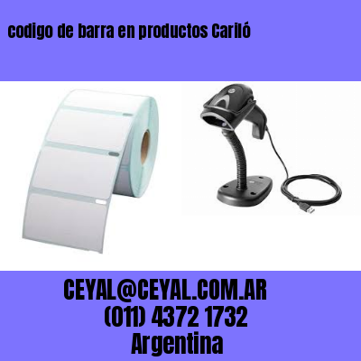 codigo de barra en productos Cariló