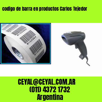 codigo de barra en productos Carlos Tejedor