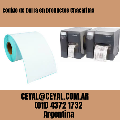 codigo de barra en productos Chacaritas