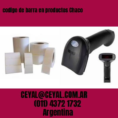 codigo de barra en productos Chaco