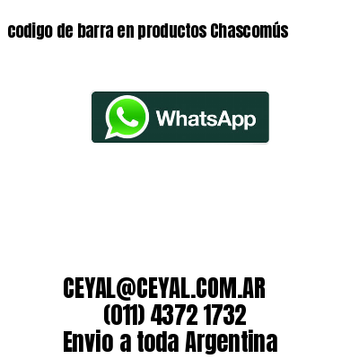 codigo de barra en productos Chascomús
