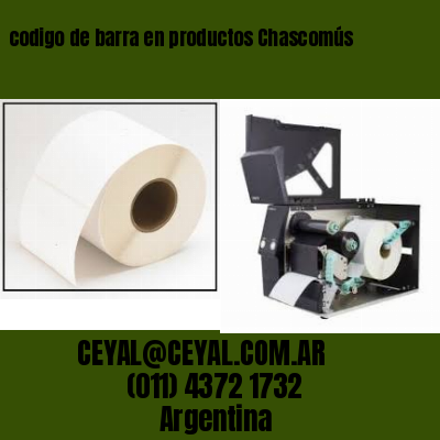 codigo de barra en productos Chascomús