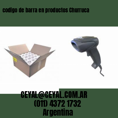 codigo de barra en productos Churruca