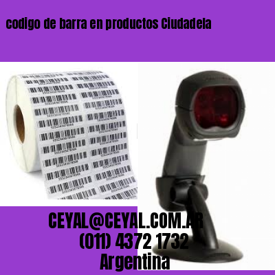 codigo de barra en productos Ciudadela