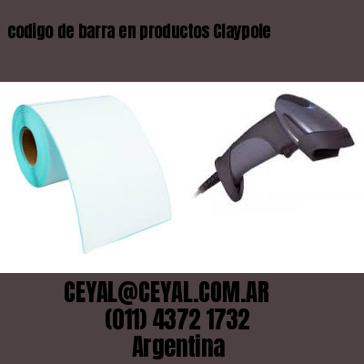 codigo de barra en productos Claypole