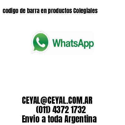 codigo de barra en productos Colegiales