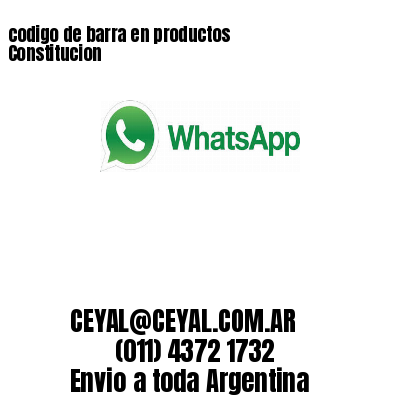 codigo de barra en productos Constitucion