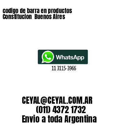 codigo de barra en productos Constitucion  Buenos Aires