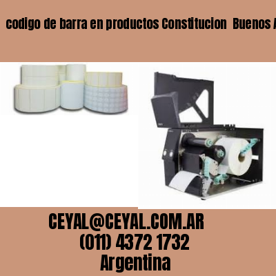 codigo de barra en productos Constitucion  Buenos Aires