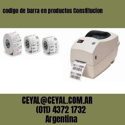 codigo de barra en productos Constitucion