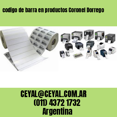 codigo de barra en productos Coronel Dorrego