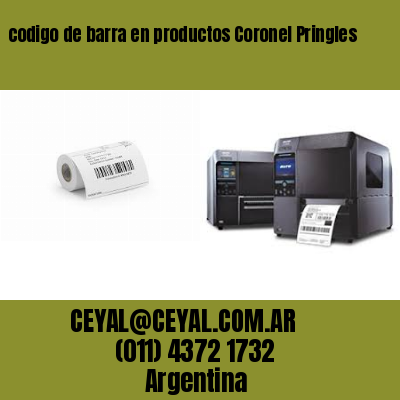 codigo de barra en productos Coronel Pringles