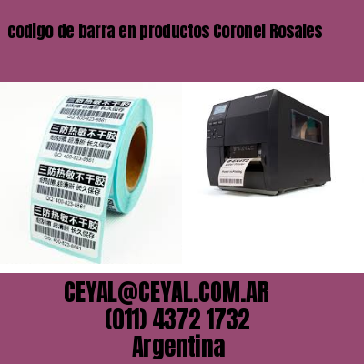 codigo de barra en productos Coronel Rosales