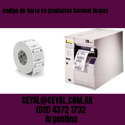 codigo de barra en productos Coronel Suarez