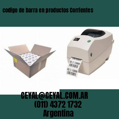 codigo de barra en productos Corrientes