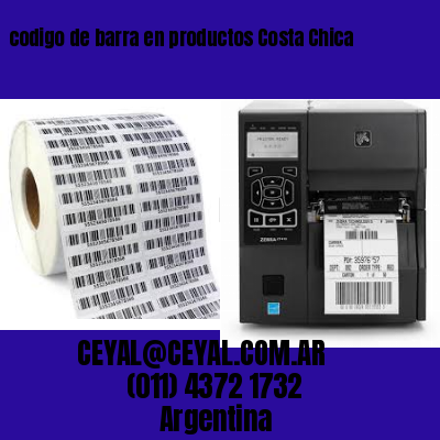 codigo de barra en productos Costa Chica