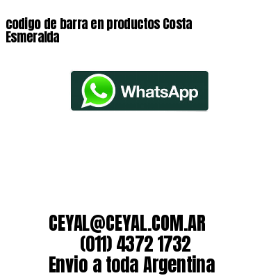 codigo de barra en productos Costa Esmeralda