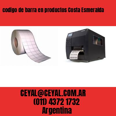 codigo de barra en productos Costa Esmeralda